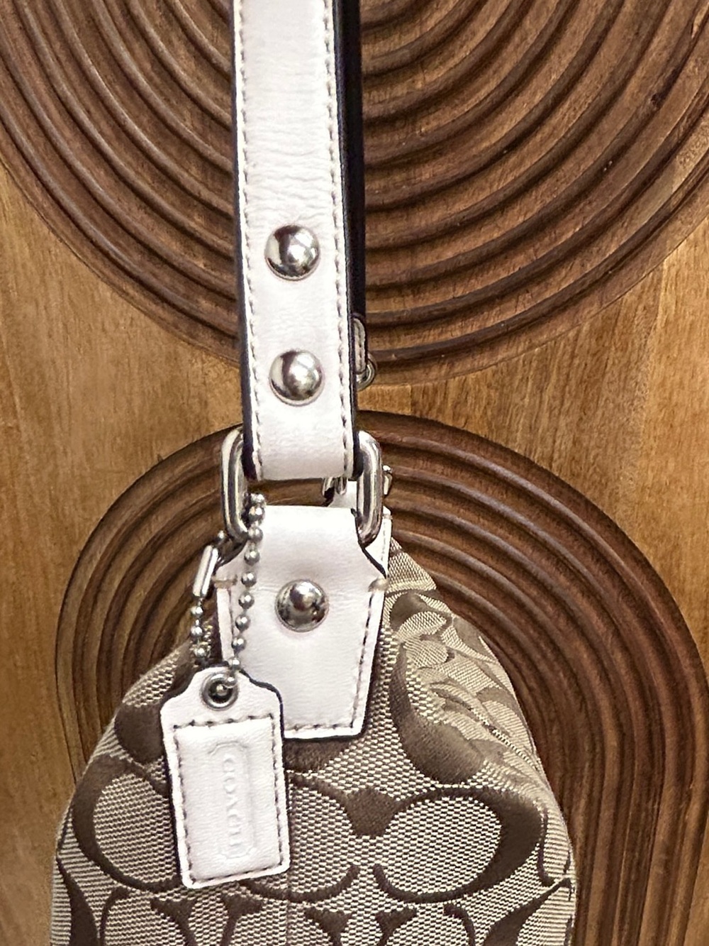 Coach Hampton Signature Mini Satchel Demi Bag Color Block Leopard Style F4211 - Picture 6 of 10